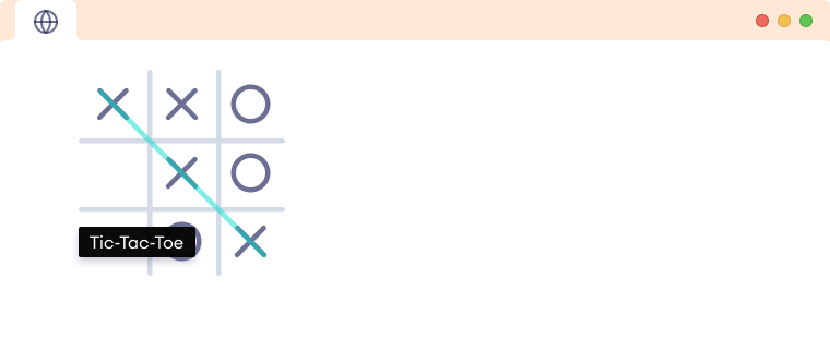 HTML Image with title Image of a tic tac toe game with title