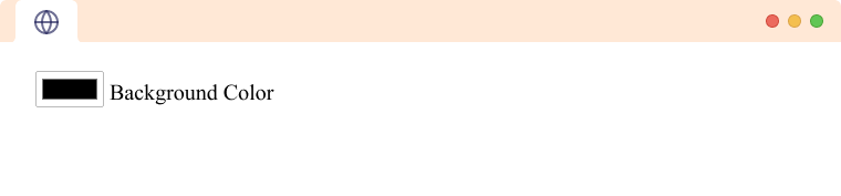 HTML Input type color tag closed example A closed Input Tag type color