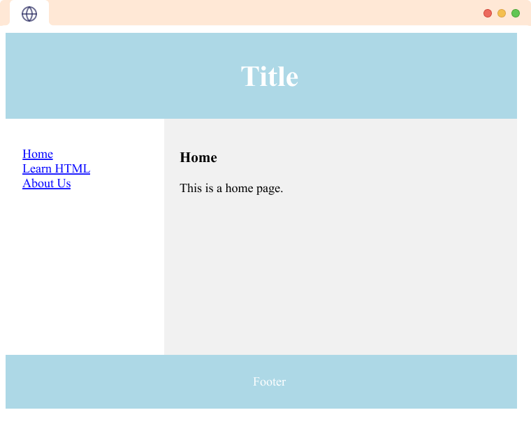 HTML Layout Example Html layout.