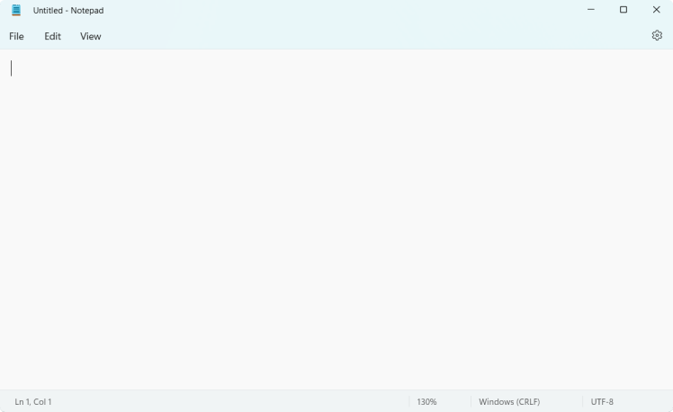 Open text editor Open text editor