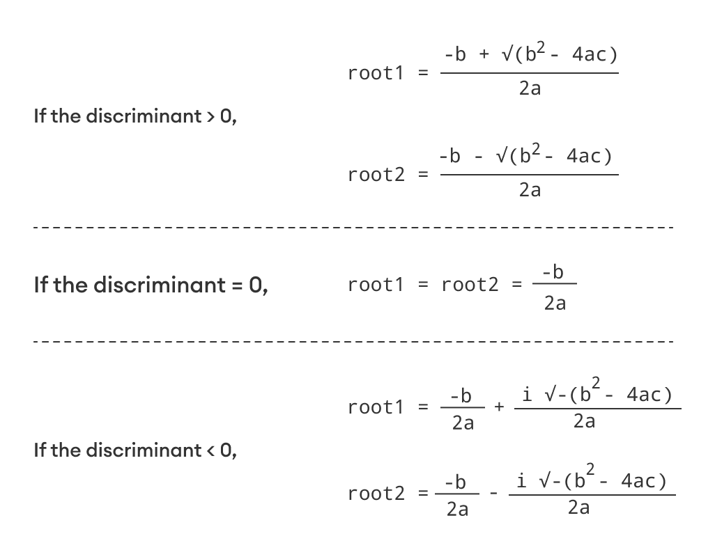 Nature of the roots of quadratic equations Nature of the roots of quadratic equations