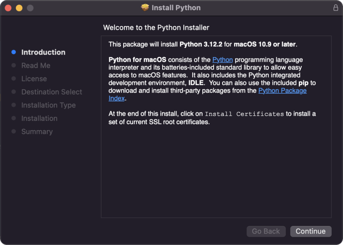 Python Run Installer for Mac Python Run Installer for Mac