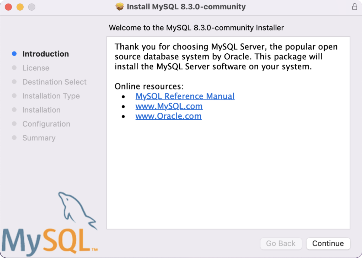 Run mySQL Installer on macOS Run mySQL Installer on macOS
