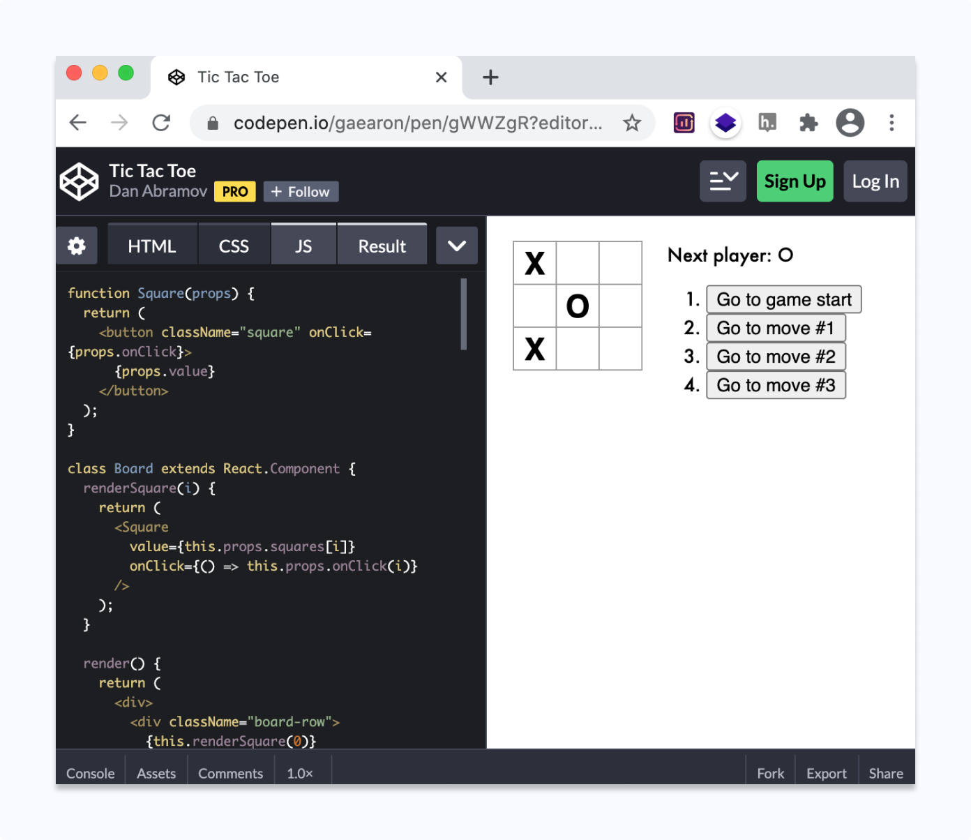 Example of single page application Example of single page application