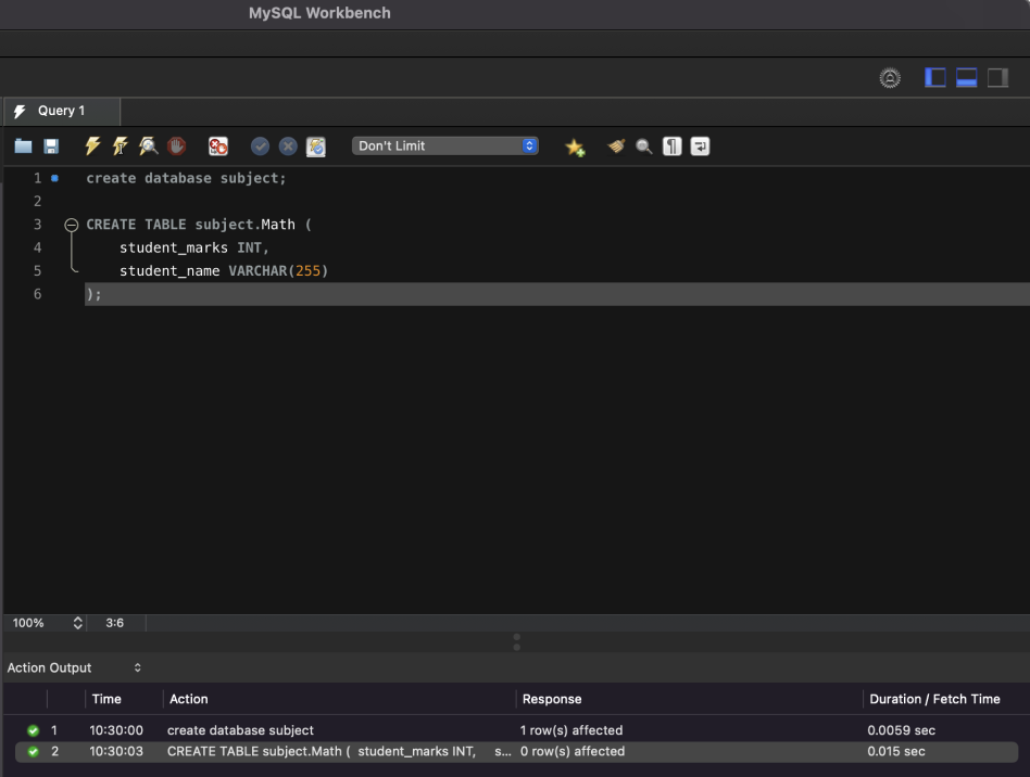 Run SQL Query Run SQL Query
